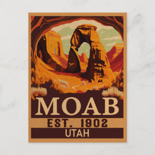 Cartão Postal Moab Utah Vintage Sunset Arches Adventure Outdoors