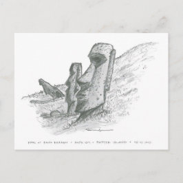 Cartão Postal Moai, Ilha da Páscoa, Chile