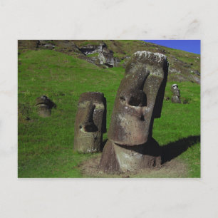 Cartão Postal Moai na Ilha de Páscoa (Rapa Nui)