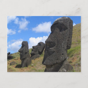 Cartão Postal Moai na Ilha Páscoa