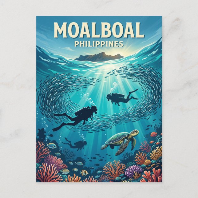 Cartão Postal Moalboal Filipinas (Frente)
