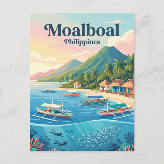 Cartão Postal Moalboal Filipinas (Frente)