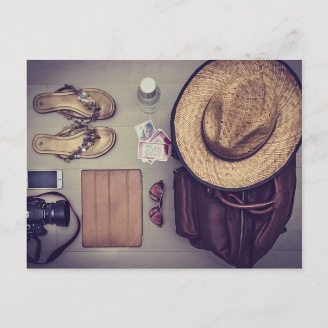 Cartão Postal Mochila Temática, Mochila Pronta para ser Empacota (Frente)