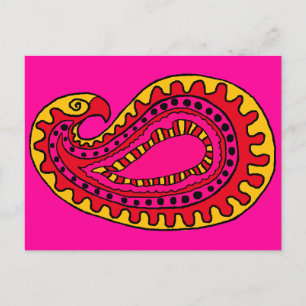Cartão Postal Mod Paisley