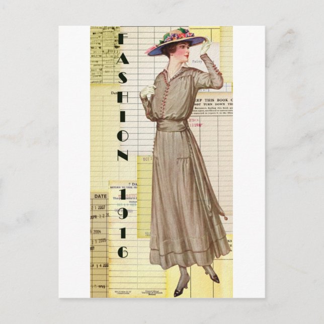 Cartão Postal Moda 1916 (Frente)