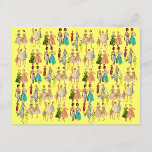 Cartão Postal Moda das Mulheres Vintage