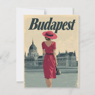 Cartão Postal Moda de colheita de Budapeste