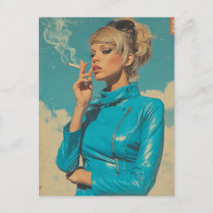 Cartão Postal Moda de Fumagem de Gelões Retro