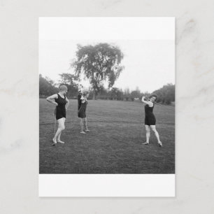 Cartão Postal Moda de golfe feminino dos anos 1920