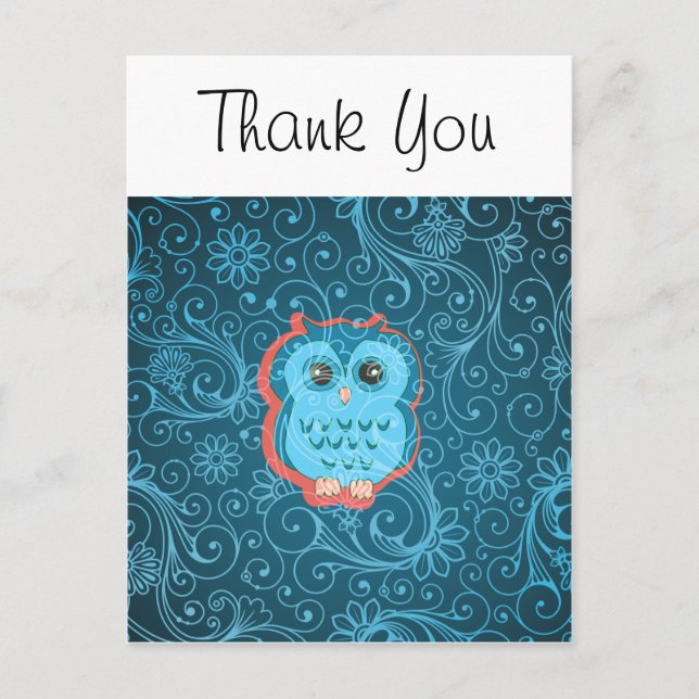 Cartão Postal Moda Floral Retro Legal Bonita, Cuta (Frente)