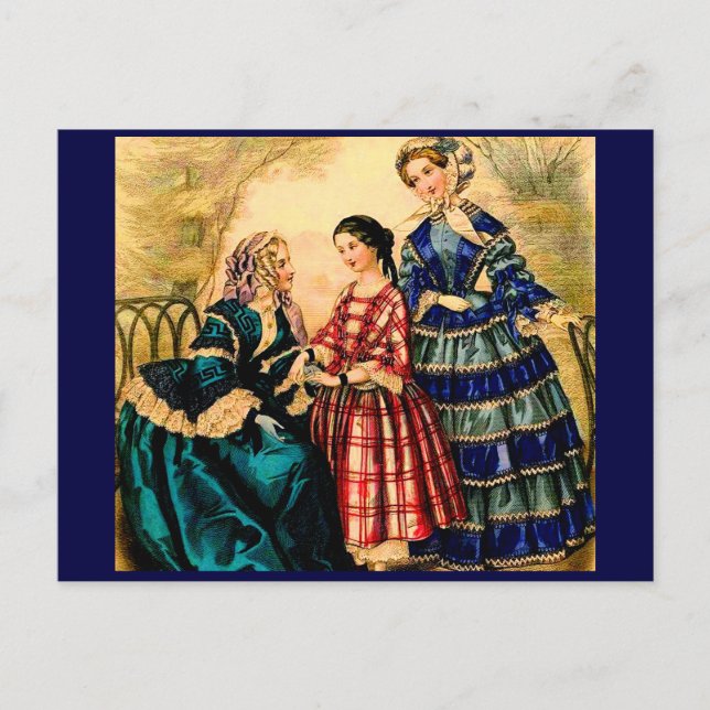 Cartão Postal Moda francesa de 1852 (Frente)