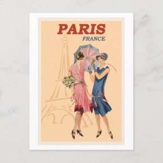 Cartão Postal Moda francesa Paris França Retro Viagem