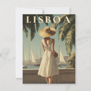 Cartão Postal moda vintage de Lisboa