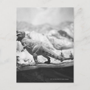 Cartão Postal Model of tyrannosaurus rex B&W