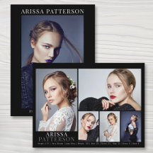 Modelo Ator Comp Card 6 Foto frente dupla