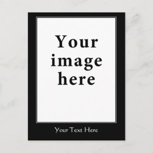 Cartão Postal Modelo de borda vertical no estilo móvel