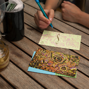 Cartão Postal Modelo de cartão-postal Floral Metálico № 3