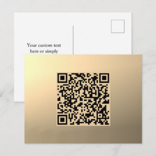 Cartão Postal Modelo de código QR editável instantaneamente   Fa