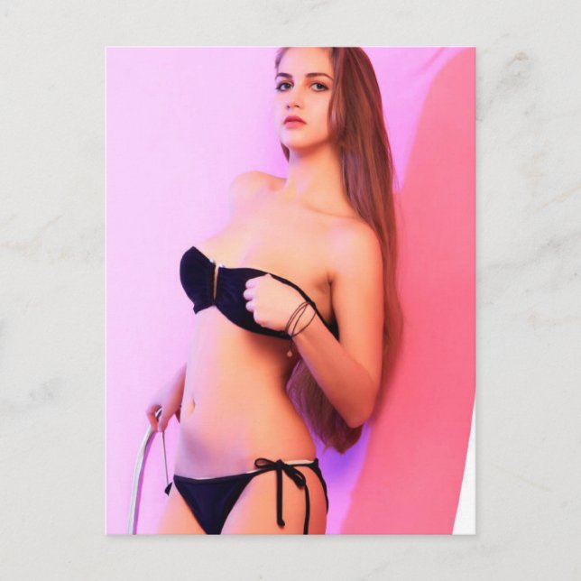 Cartão Postal Modelo de fevereiro do Mês (Frente)