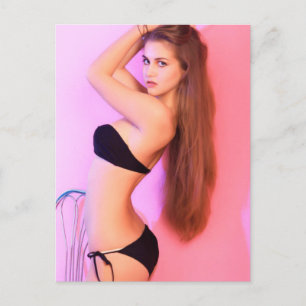 Cartão Postal Modelo de fevereiro do Mês