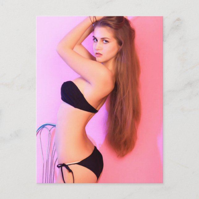 Cartão Postal Modelo de fevereiro do Mês (Frente)