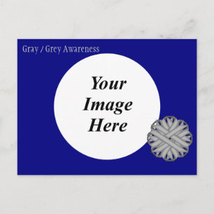 Cartão Postal Modelo de Fita cinza da /Cinza por K Yoncich