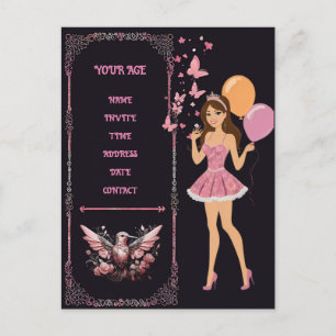 Cartão Postal Modelo de foto de aniversário que você pode person