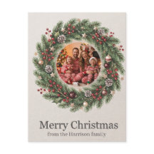 Modelo de Foto de Coroa de Natal com Texto Persona