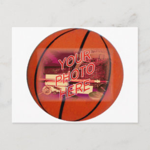 Cartão Postal Modelo de Frame de Basquete