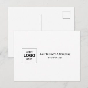 Cartão Postal Modelo de Logotipo de Negócios Personalizado
