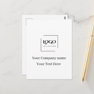 Cartão Postal Modelo de logotipo personalizado elegante