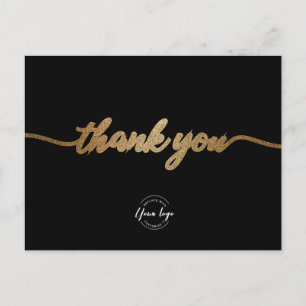 Cartão Postal Modelo de negócios personalizado Elegante script D