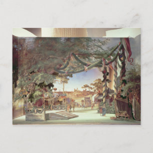 Cartão Postal Modelo de palco para a ópera "Die Meistersinger"