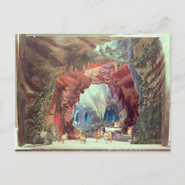 Cartão Postal Modelo de palco para a ópera "Tannhauser" (Frente)