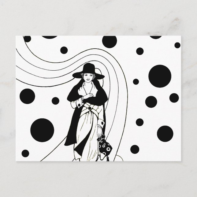 Cartão Postal Modelo de pista retrorreflectora, moda de Deco de  (Frente)