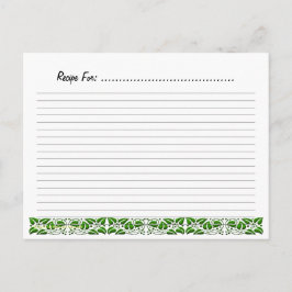 Cartão Postal modelo de placa de recebimento de folhas verdes or