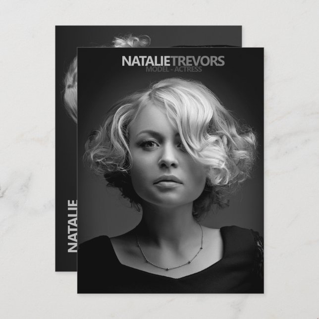 Cartão Postal Modelo de Promocional de Fotografia frente a frent (Frente/Verso)