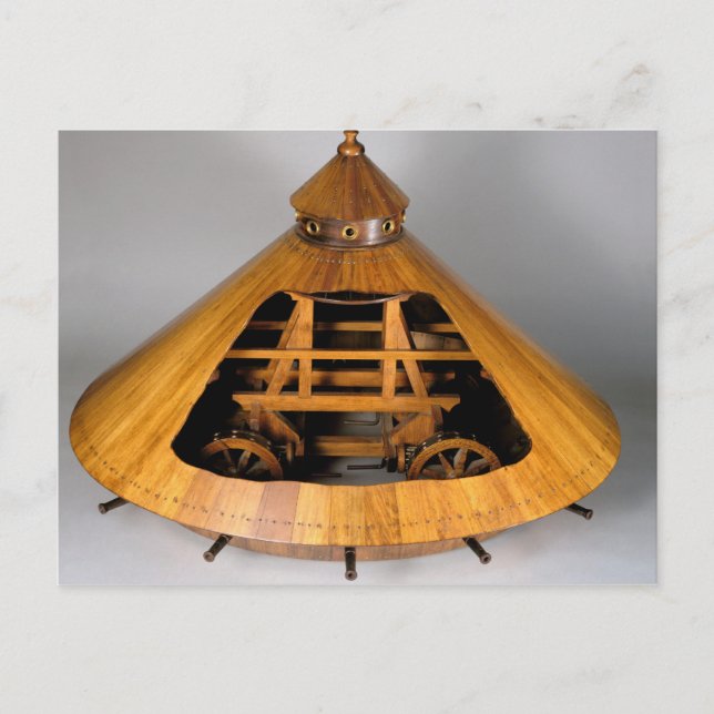 Cartão Postal Modelo de reconstrução da design da Vinci (Frente)