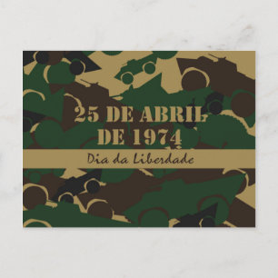Cartão Postal Modelo de veículo militar para o dia da liberdade