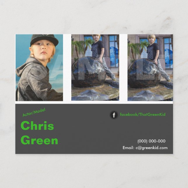 Cartão Postal Modelo do Ator-Modelo do Cartão-Postal com Capa de (Frente)