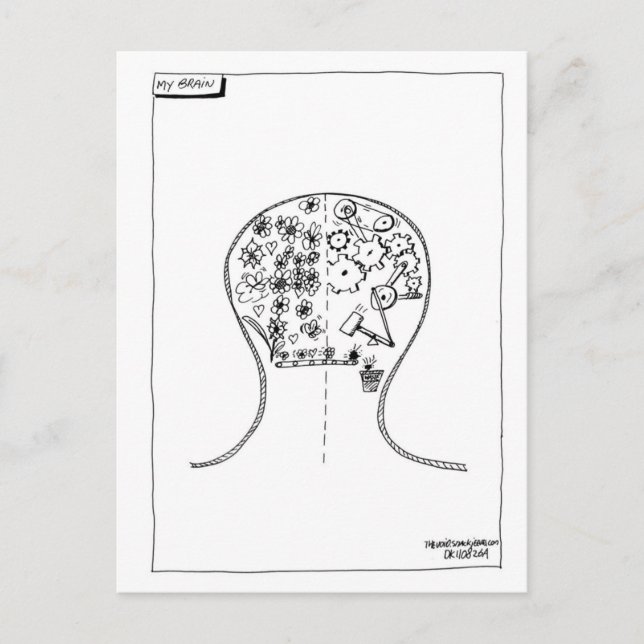 Cartão postal Modelo horizontal (Frente)