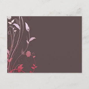 Cartão Postal Modelo personalizável marrom e cor-de-rosa