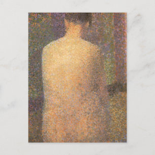 Cartão Postal Modelo por trás de Georges Seurat, Vintage Art