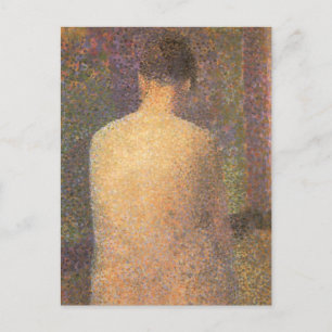 Cartão Postal Modelo por trás de Georges Seurat, Vintage Art