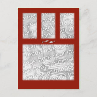 Cartão Postal Modelo quadrado vermelho 4