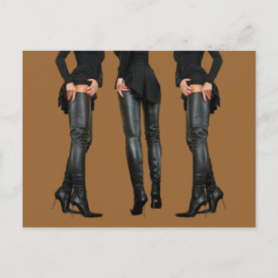 Cartão Postal Modelos de Botas até a Coxa