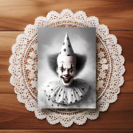 Cartão Postal Modern Day Creepy Clown Portrait 