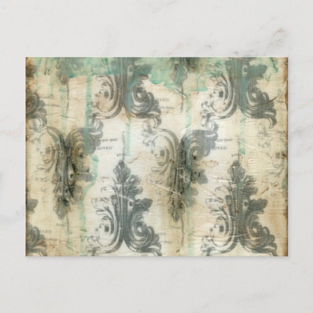 Cartão Postal Modern Fleur De Lis Design (Frente)