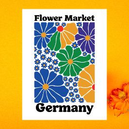 Cartão Postal Modern Germany Floral Flower Market Garden Meadow