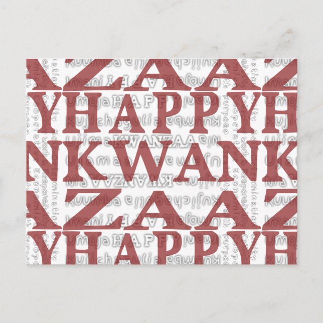 Cartão Postal Modern Happy Kwanzaa (Frente)